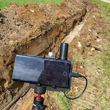 Groundhawk in use Open trench mapping