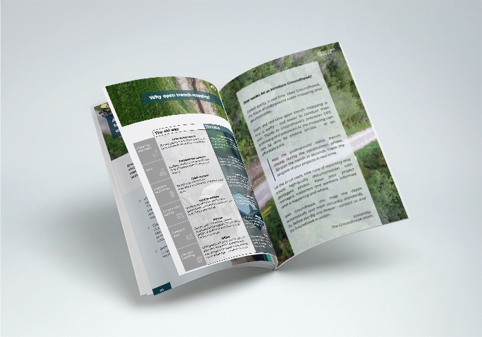 Groundhawk brochure mockup grey background