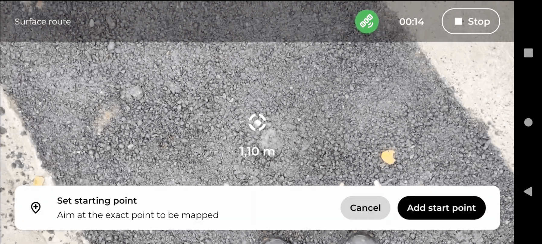 surface route start mapping